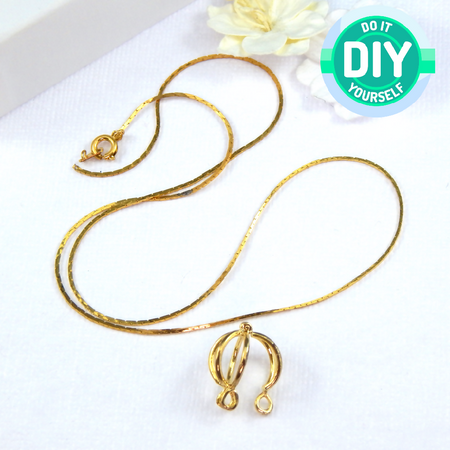 Make Your Own Gold Cage Pendant Necklace