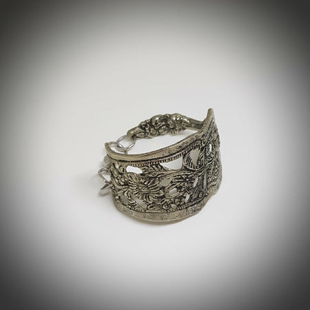 Bracelet / Cuff, Highy decorative silver metal bracelet