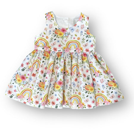 SIZE 0 Rainbow Floral Baby Tea Party Dress