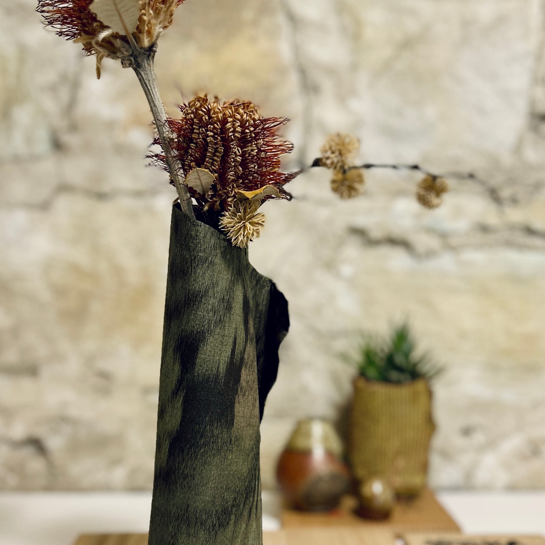 Vase Decorative Buds Flowers & Birds