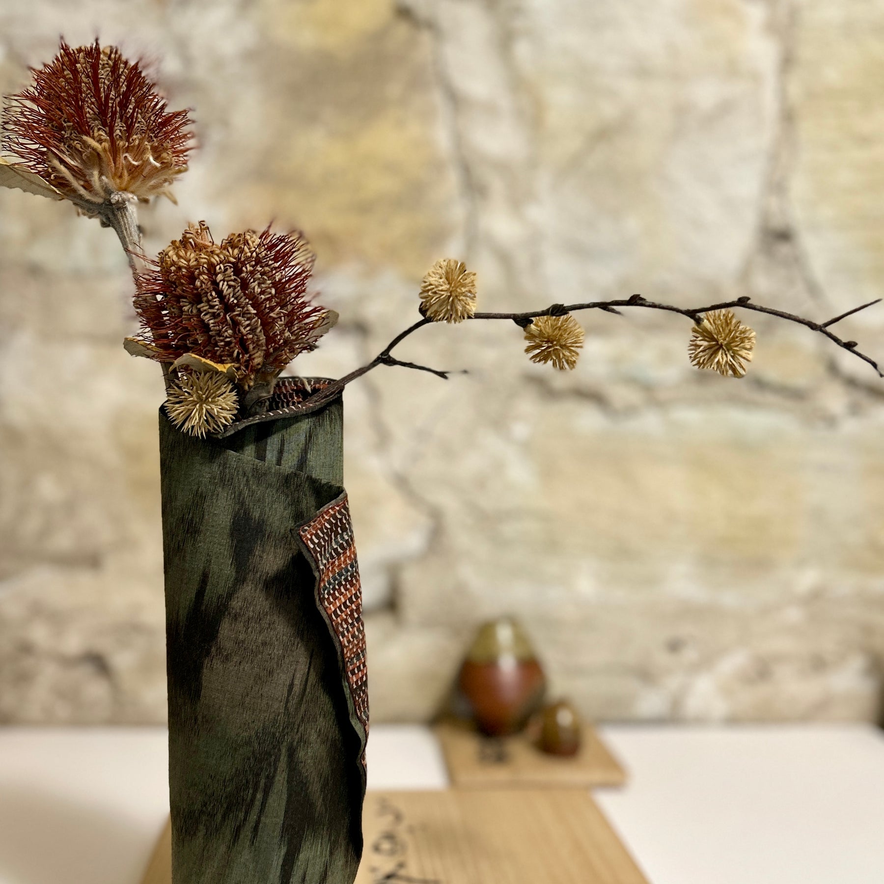 Vase Decorative Buds Flowers & Birds