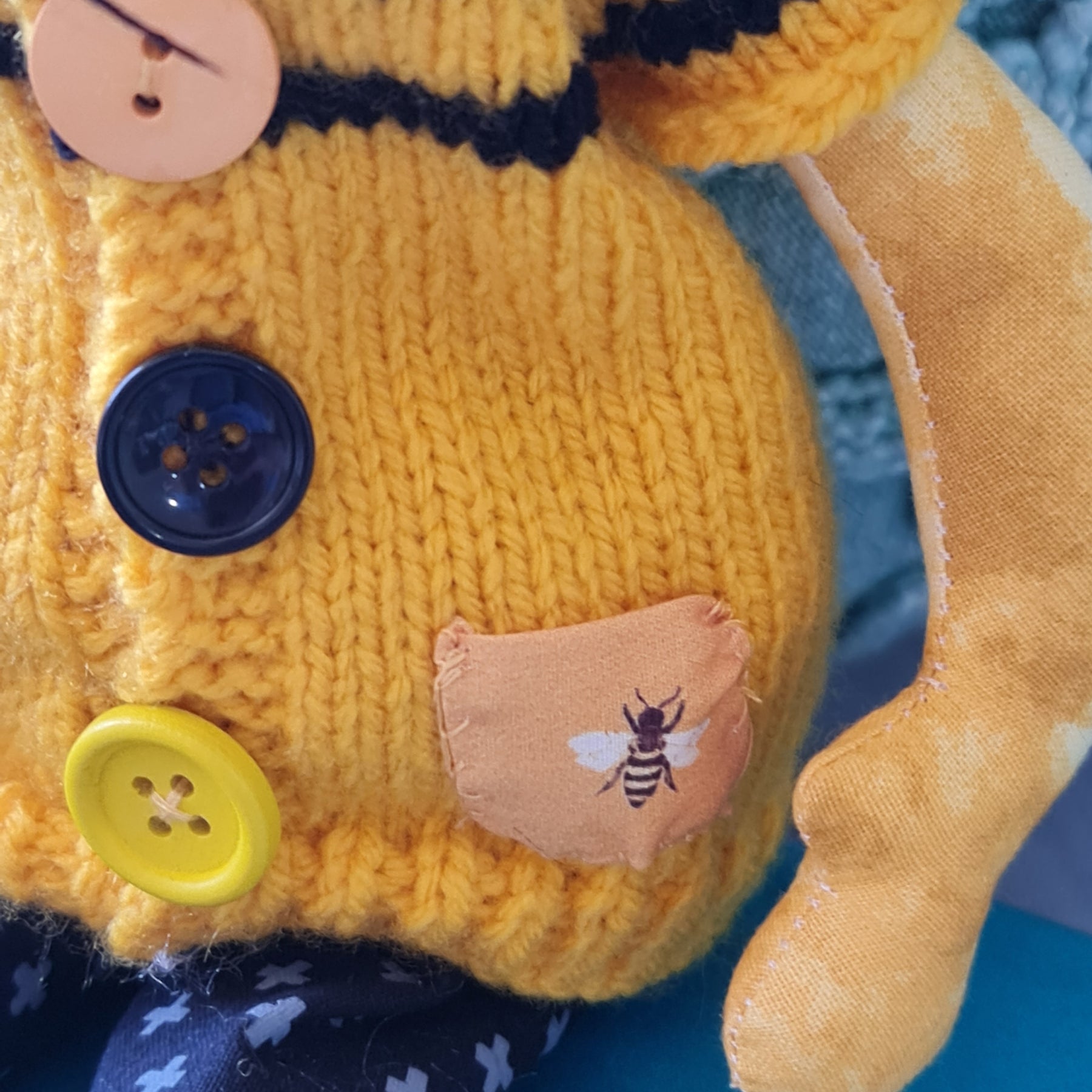 Handmade Art Doll - Buzz the Beekeeper