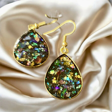 Galaxy teardrop dangle earnings