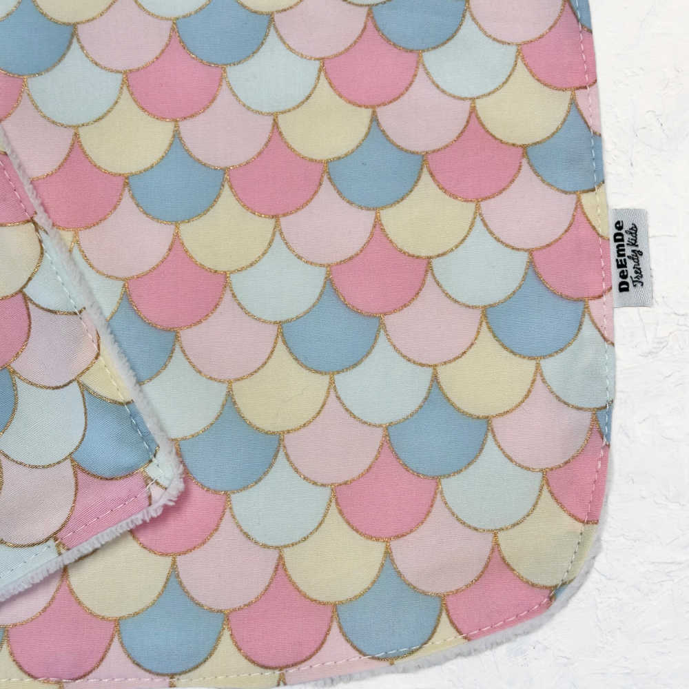 Larger Size Handmade Bib & Washcloth Set - Pinks & Blues