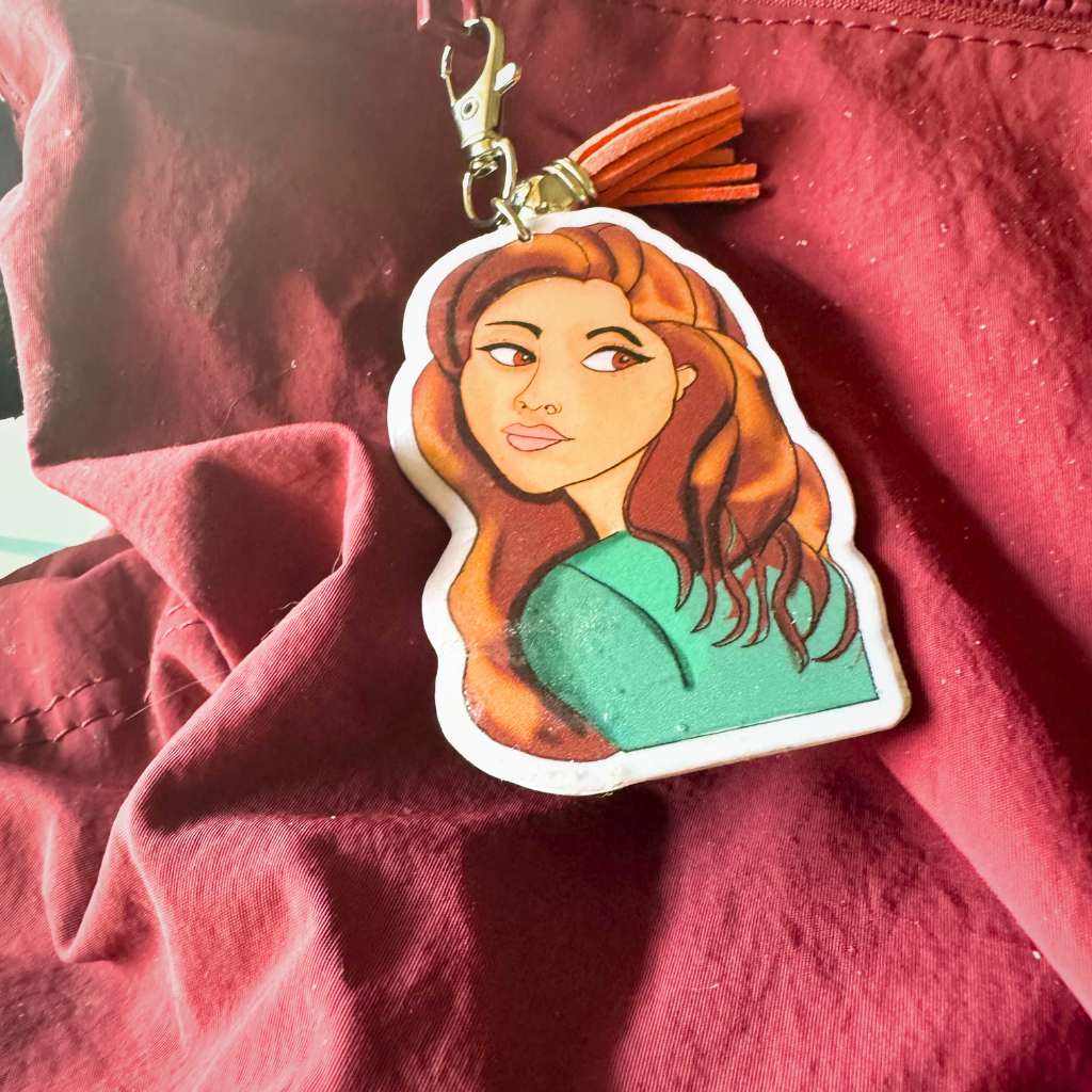 Cartoon Lady Bag Chain – A Quirky Companion