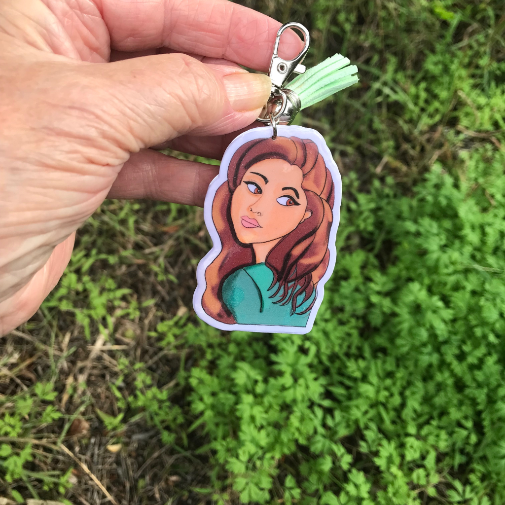 Cartoon Lady Bag Chain – A Quirky Companion