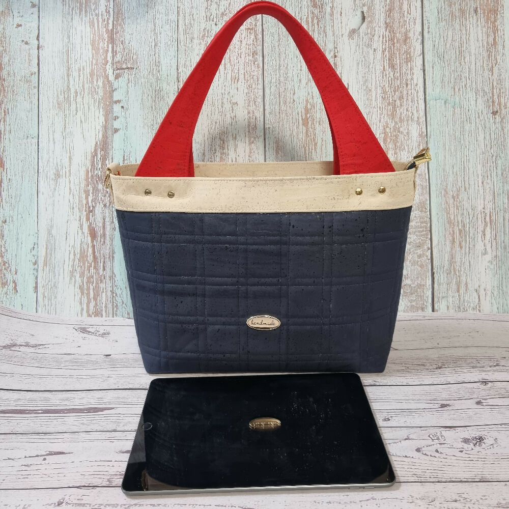 Red, White and Blue Cork Tote