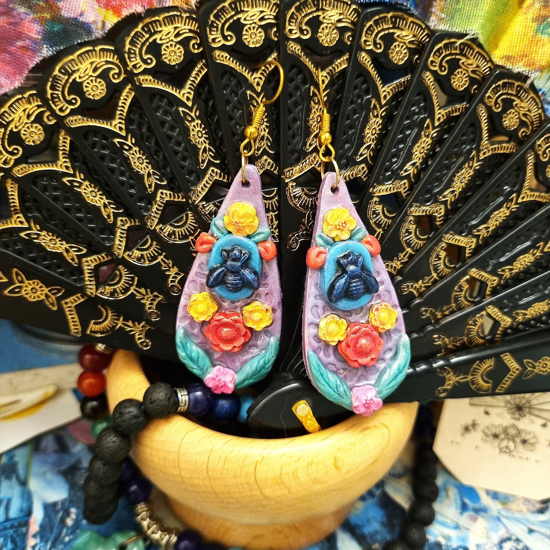 Sweet Bees, Polymer Clay Earring Collection