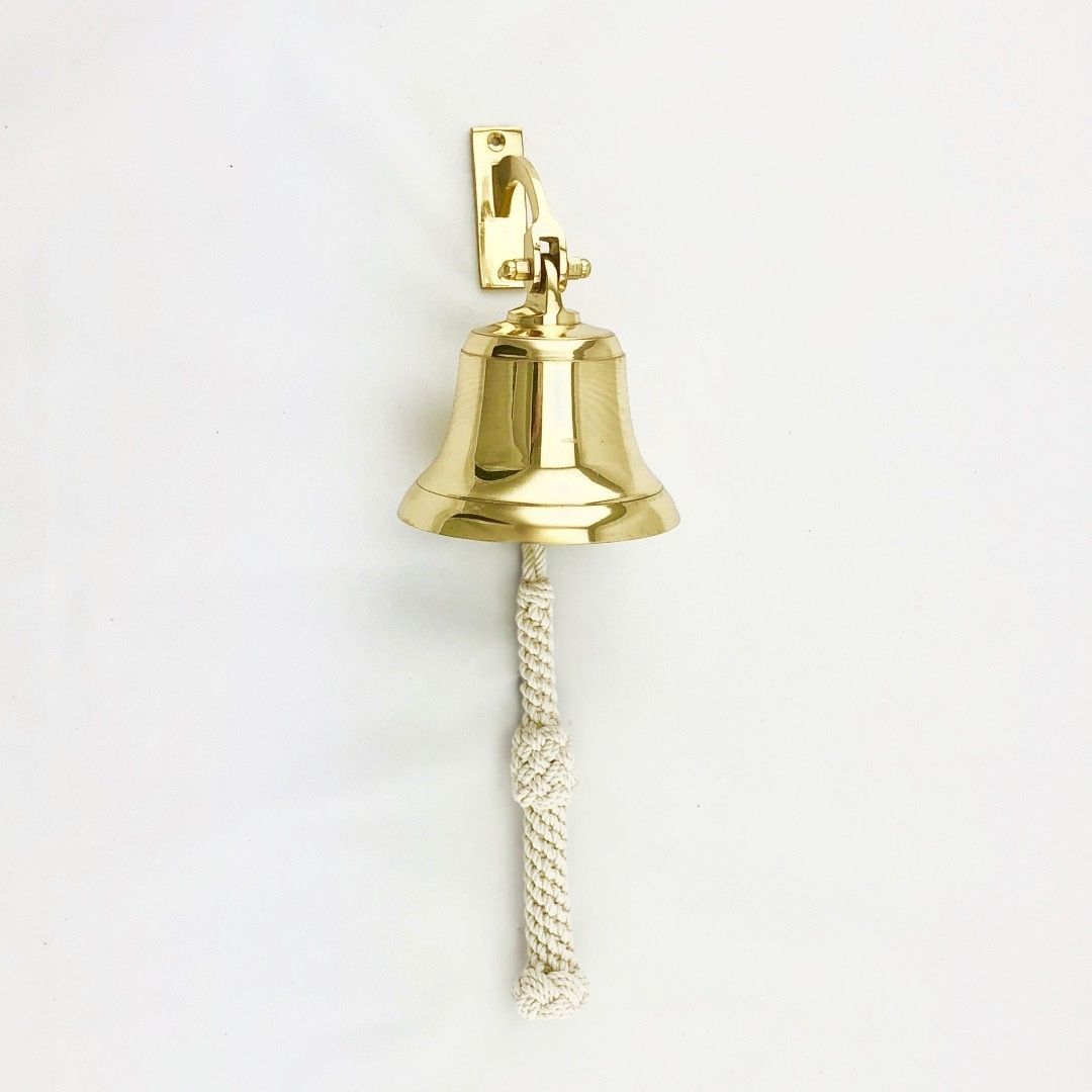 Ships Bell, Brass with Handmade Bell Rope