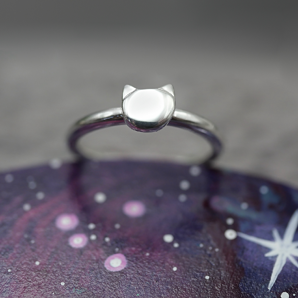 kitty ring sterling silver galaxy sml