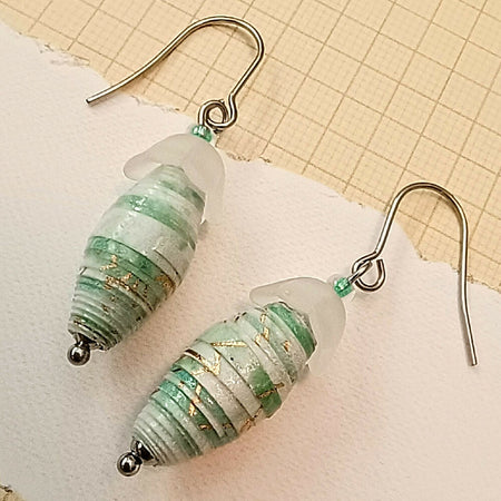 Paper Bead Earrings