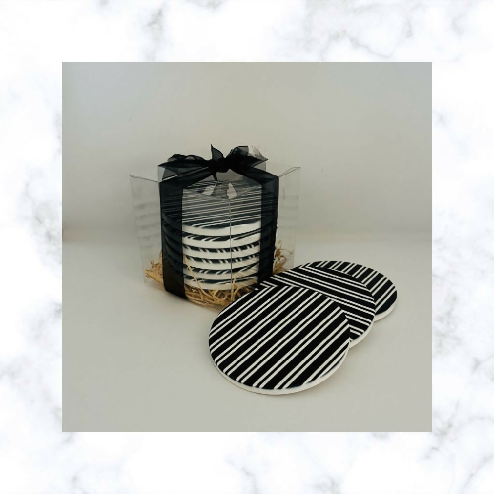 Black & White Ceramic Coasters (price per coaster)