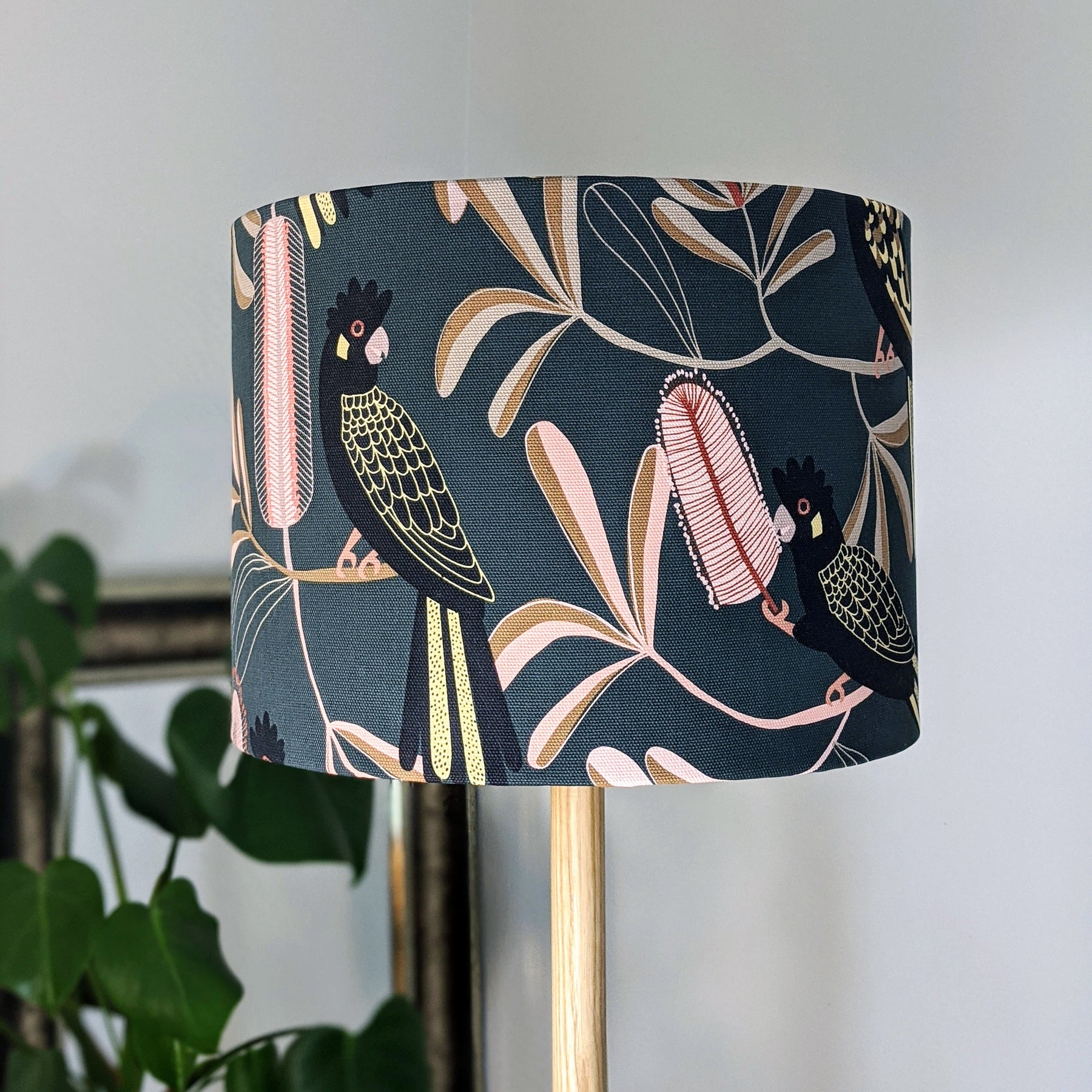 Yellow-Tailed Black Cockatoo Lampshade - Jocelyn Proust Design - handmade by Emotive Collection