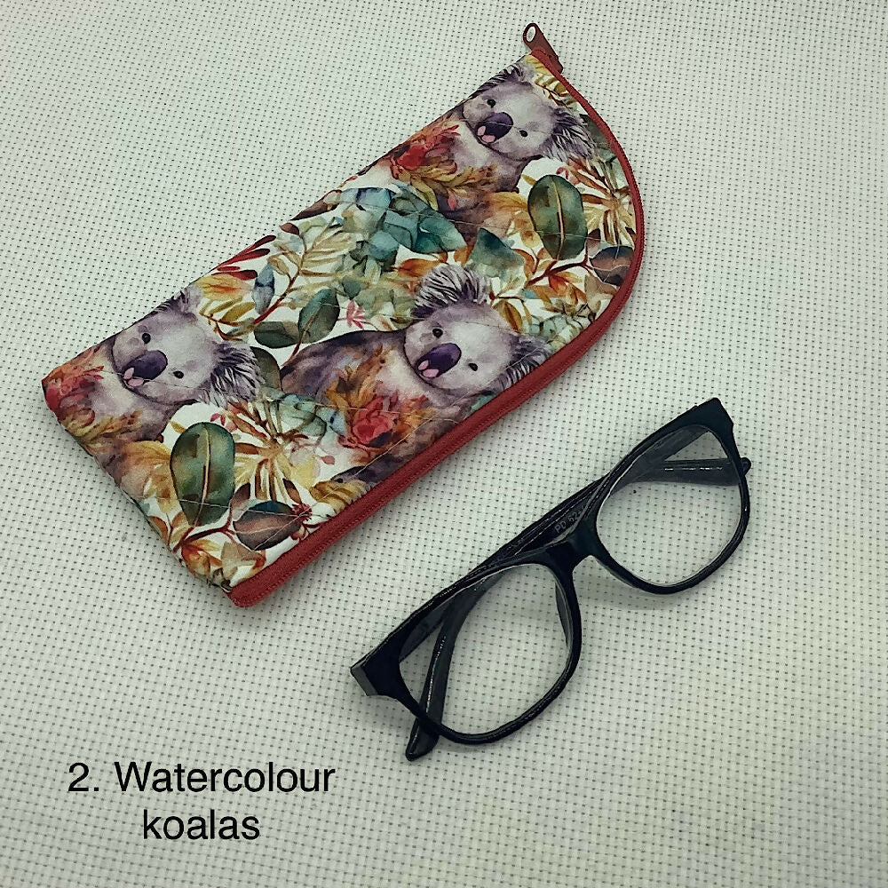 Australian Koalas glasses case for sunglasses, reading, spectacles - 4 designs