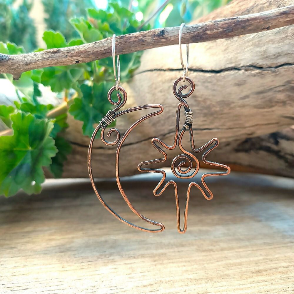 australian-handmade-artisan-celestial-copper-moon-star-earrings