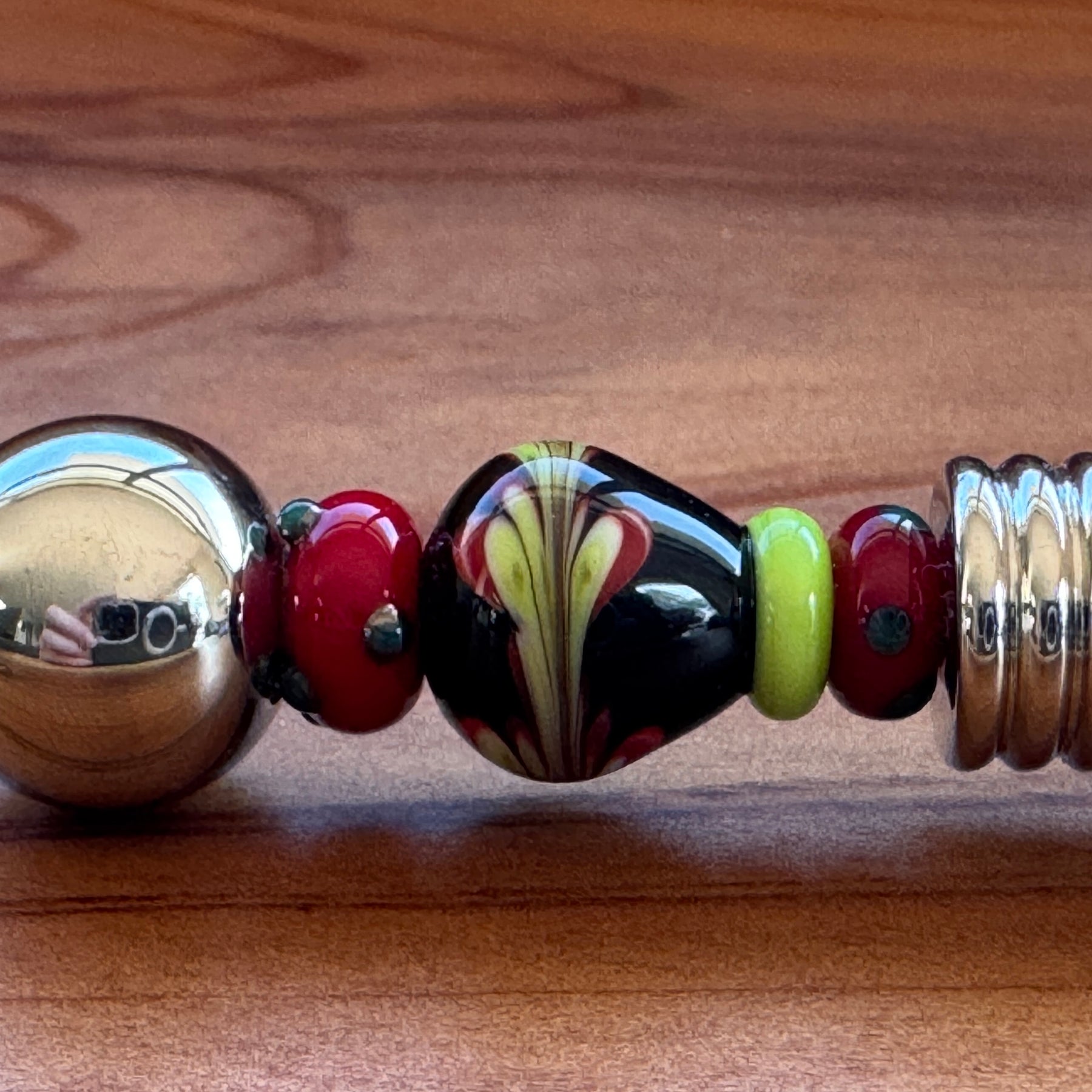 BEER BOTTLE OPENER with handmade BORRELLY BEAD #601