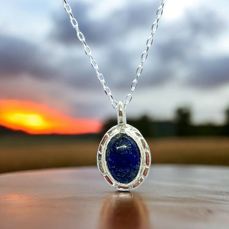 Lapis Lazuli Pie Crust Pendant