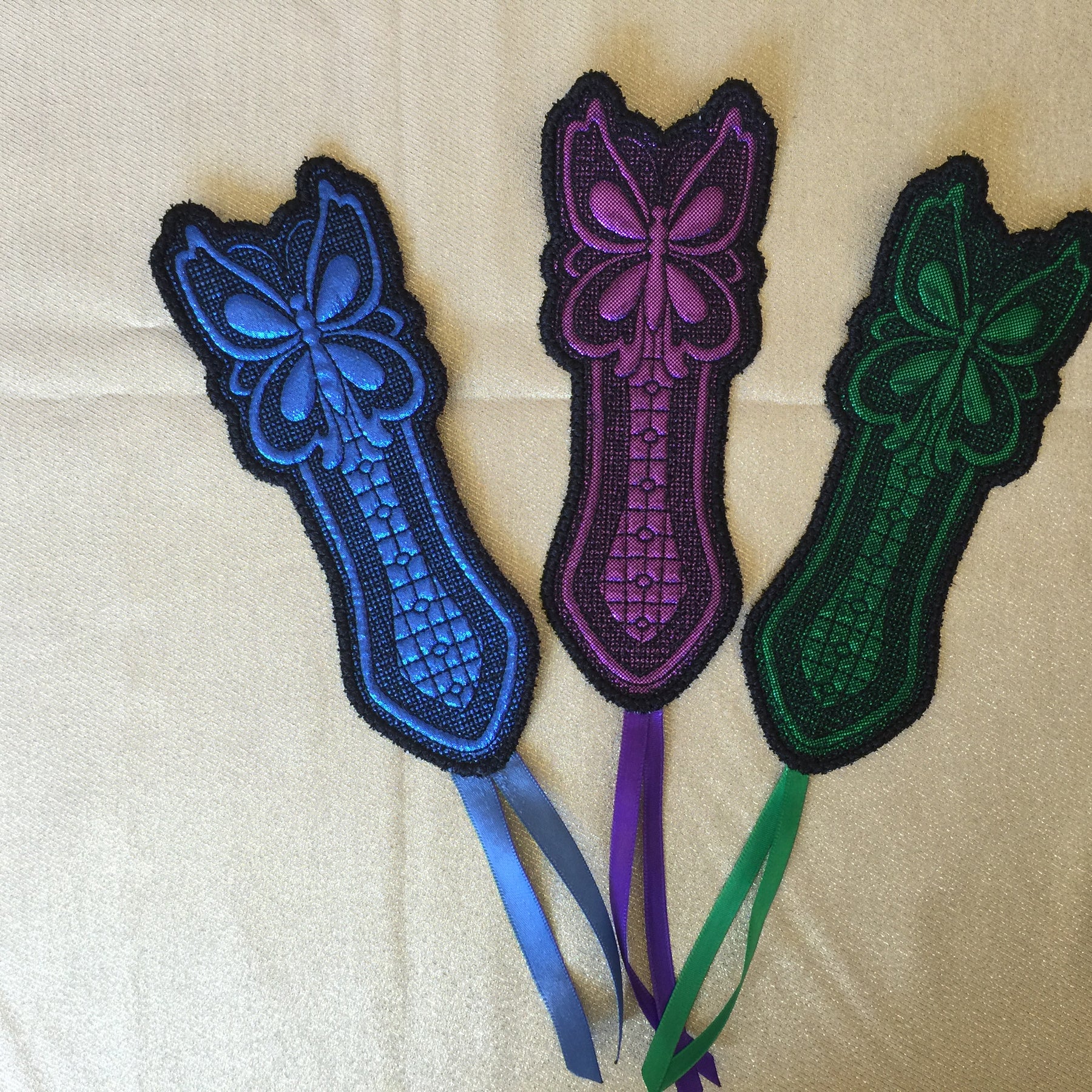Butterfly Fabric Bookmark - Design 3