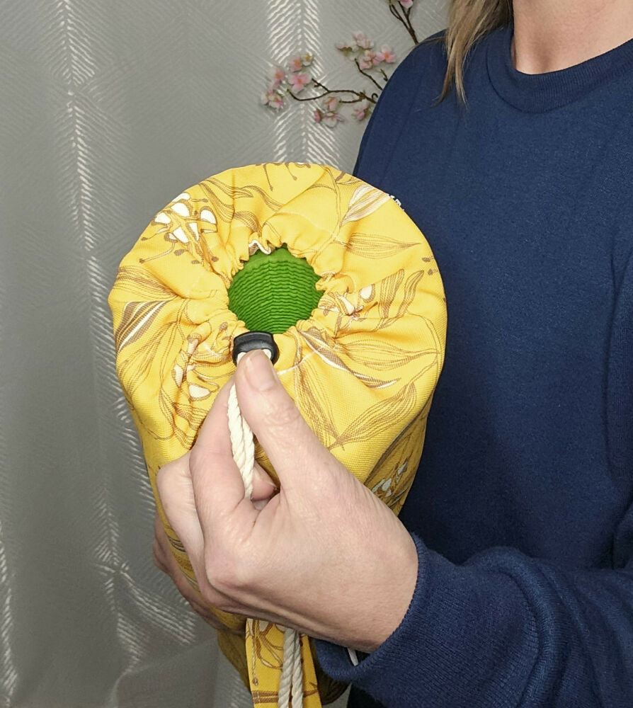 Yoga/Pilates Mat Bag - Yellow Grevillea Flowers