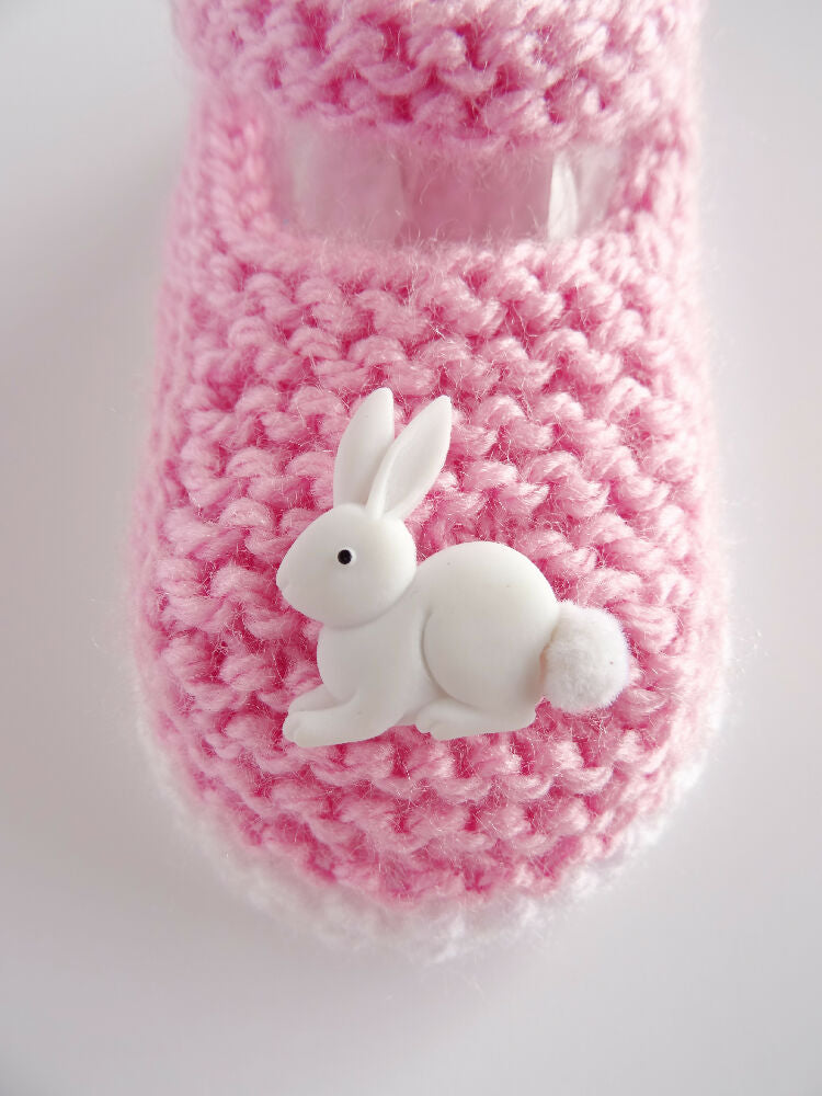 pink rabbit button