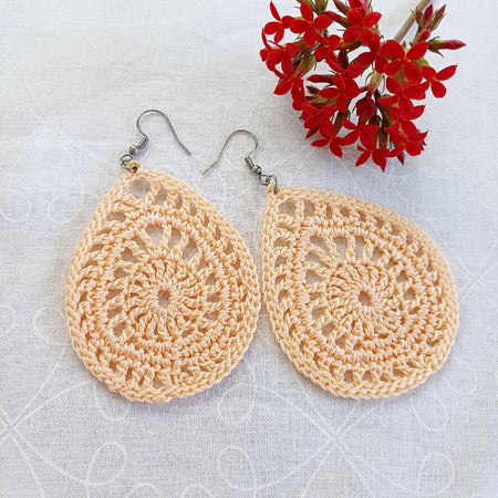 Lacy Large Waterdrop Earrings