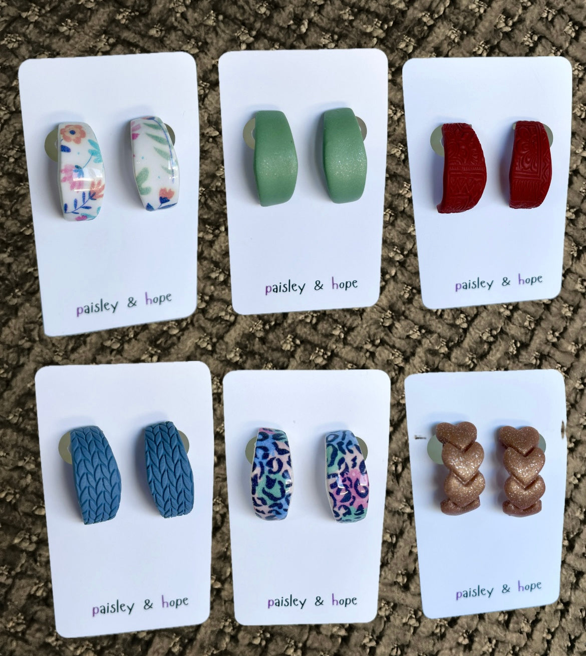 Polymer Clay Huggie - Choose Design