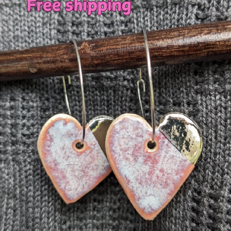 Sweet Heart Ceramic Earrings