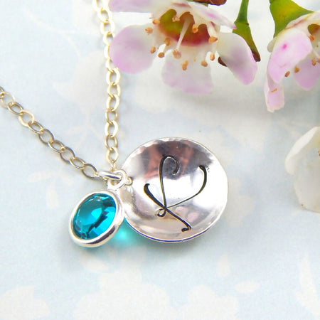 Birthstone Necklace with Personalization