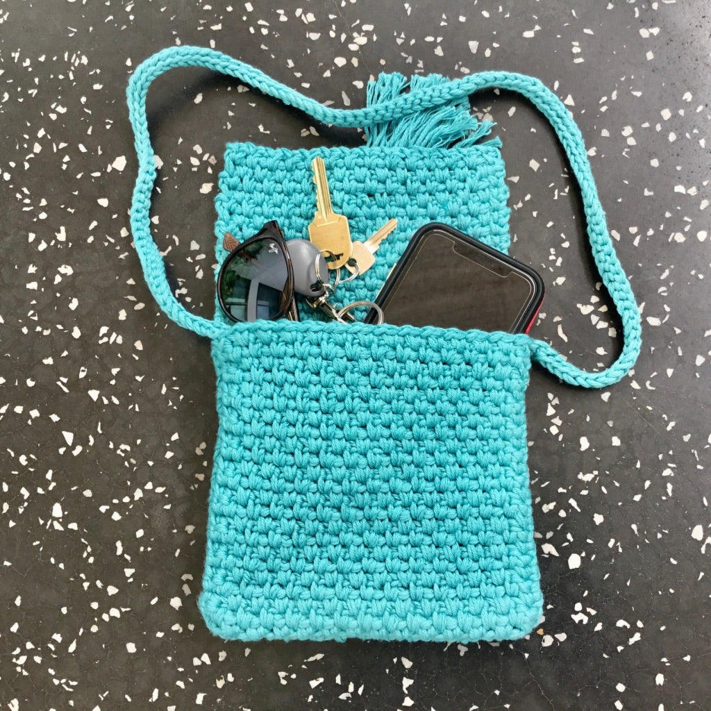 Crocheted Cross Body Bag