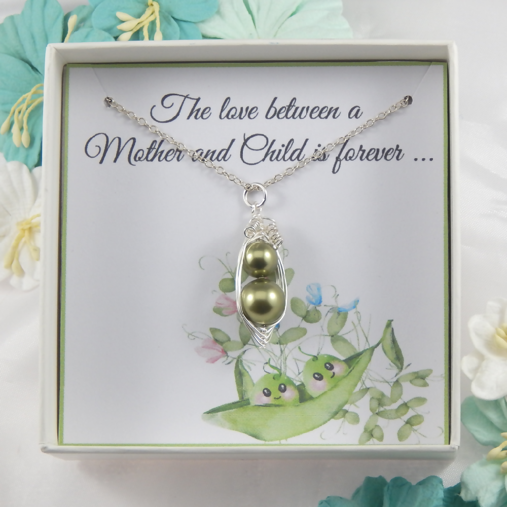 Two Peas In A Pod Mother And Child Necklace