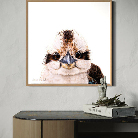 Laughing kookaburra - Australian Wildlife Portrait Canvas Print