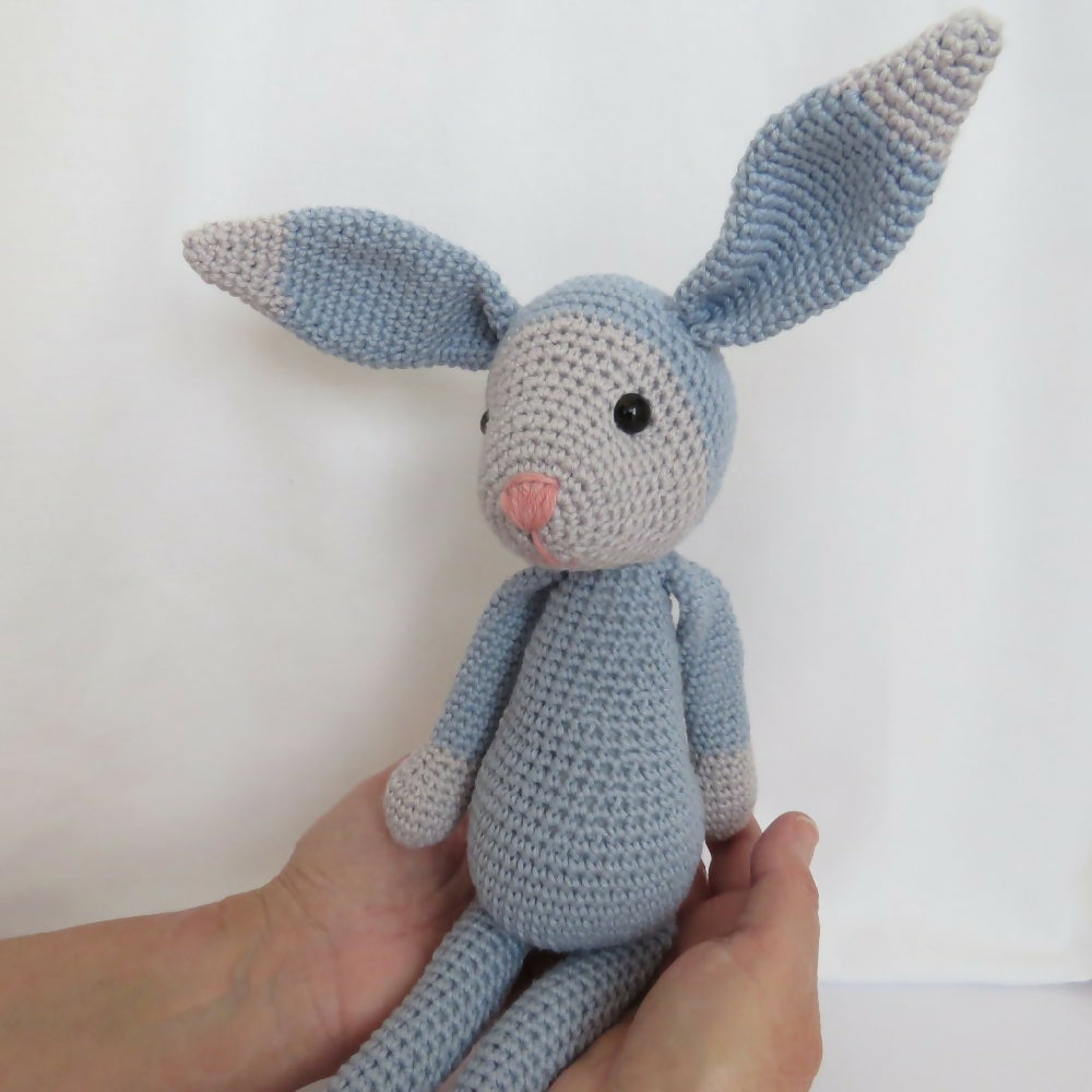 Crochet Bunny Large Light Blue