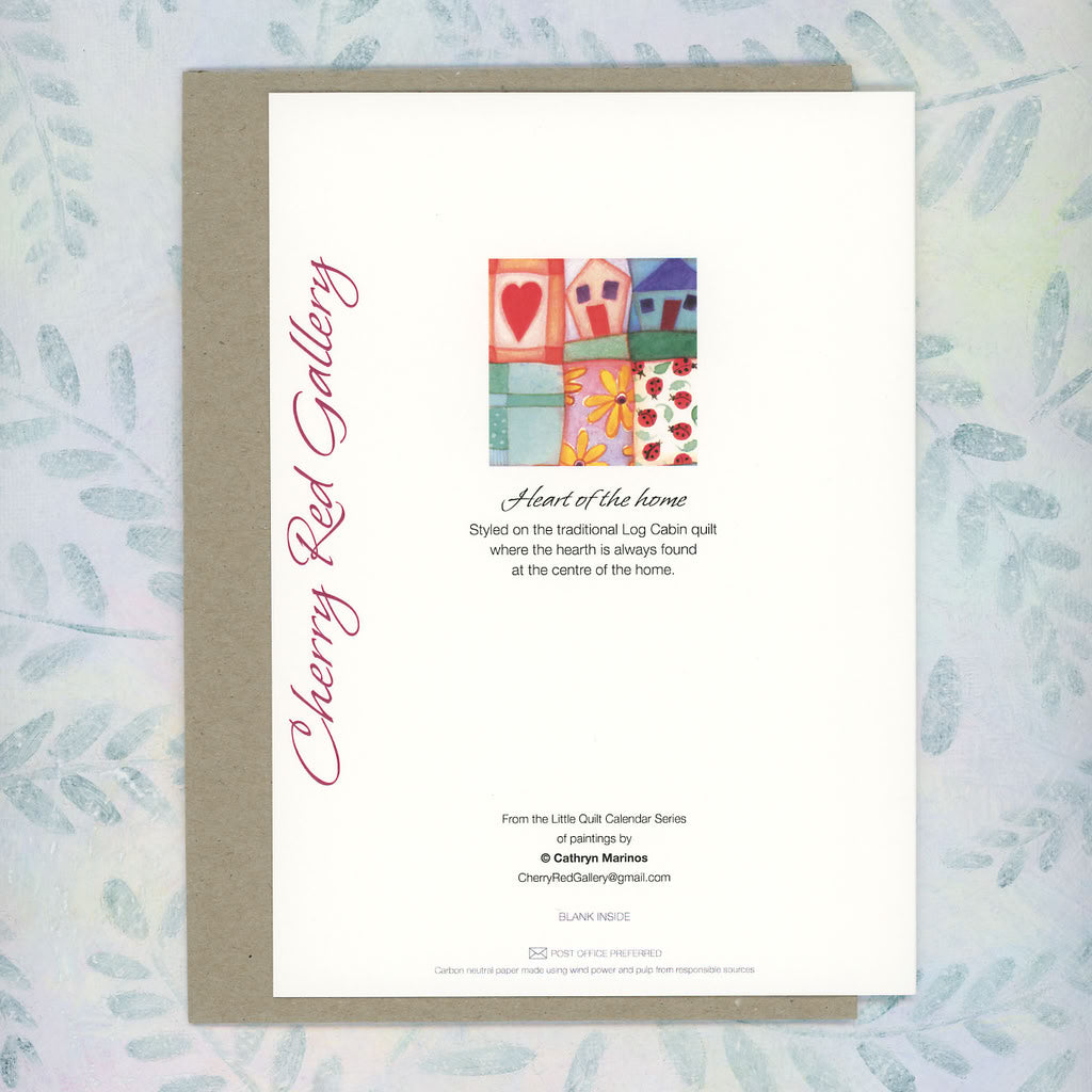 Cheerful Eco-paper Hearts and Ladybirds Greeting Card (lg-hohq)