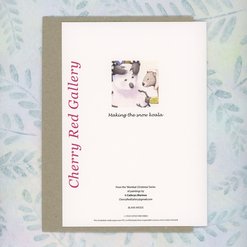 Warm hearted Wombat and Koala Multi Purpose Card (lg-msno)