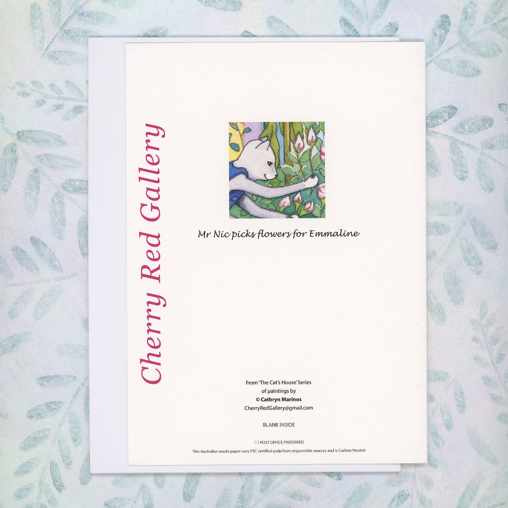 Sunflower Card for Gardeners and Cat Lovers (lg-npix)