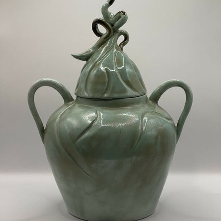 'Jade Serenity' jar , urn, ginger jar