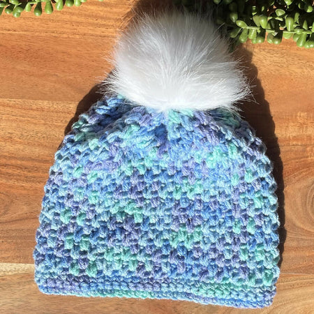 beanie with faux removable pompom