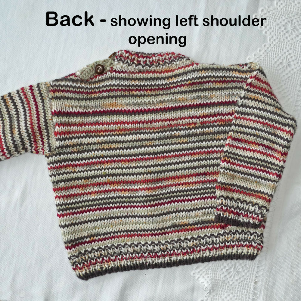 Jumper and beanie set. Woollen warmth. Hand knit.  Size 3-4. Free shipping