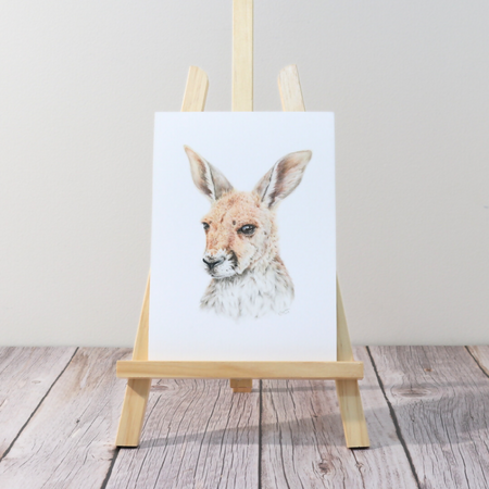 Wall Art Kangaroo Joey A5 print