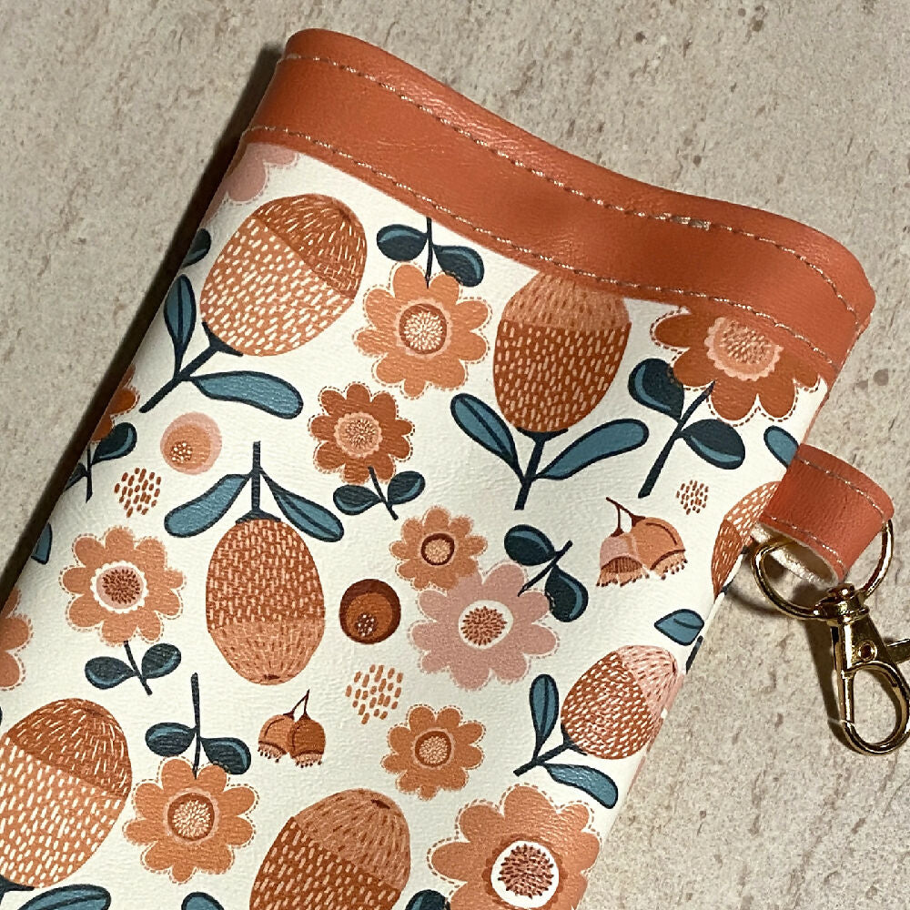Glasses Case / Pouch featuring exclusive Australian Banksia pattern print #13