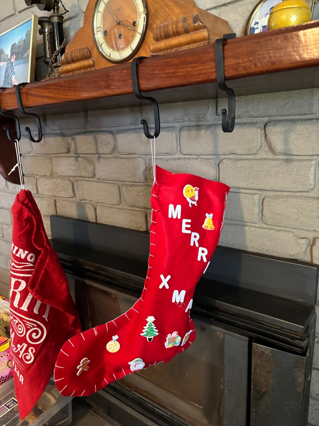 Christmas Stocking Mantle Hook Hanger | Unique Handmade Craftmanship Hand Forged Hanger