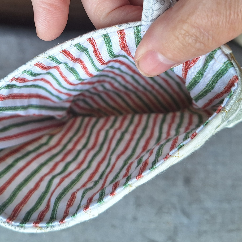 Unique Quilted and Handmade White-Toned Christmas Stocking