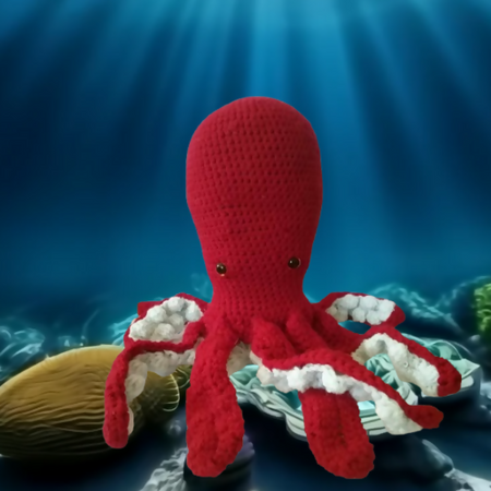 Crochet Red Octopus