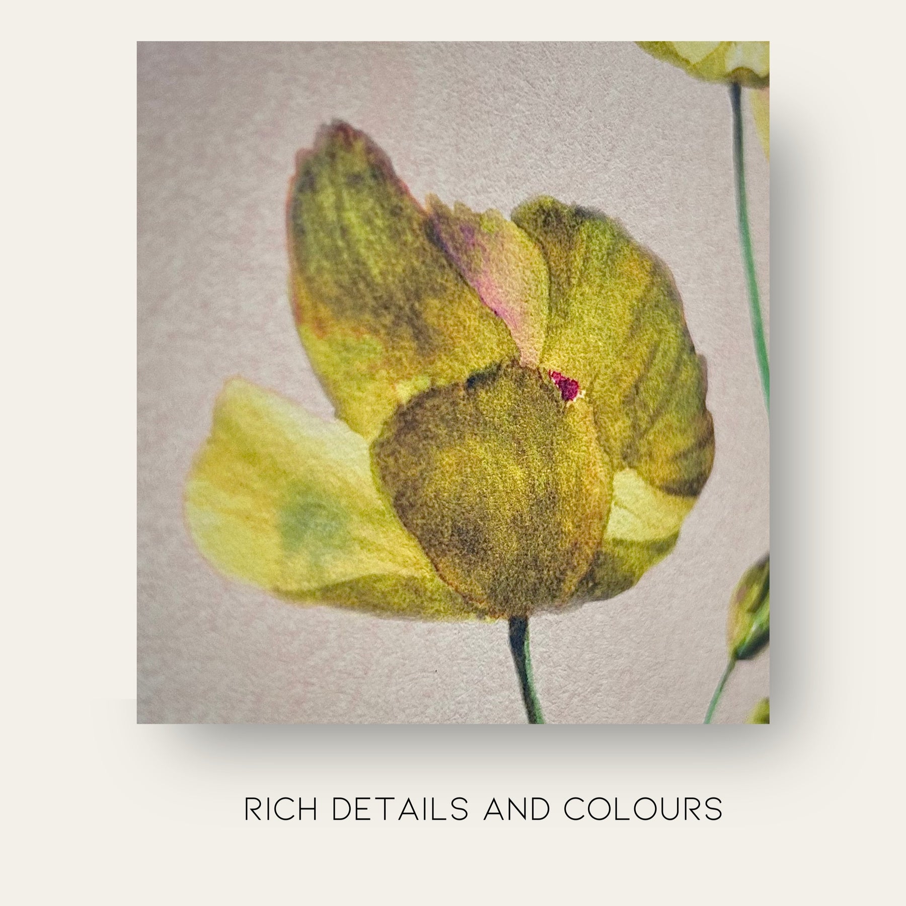 "Hearts on Fire" | Archival Botanical Wall Art With Sentiment | Original Floral Watercolour Painting | A5 A4 Print