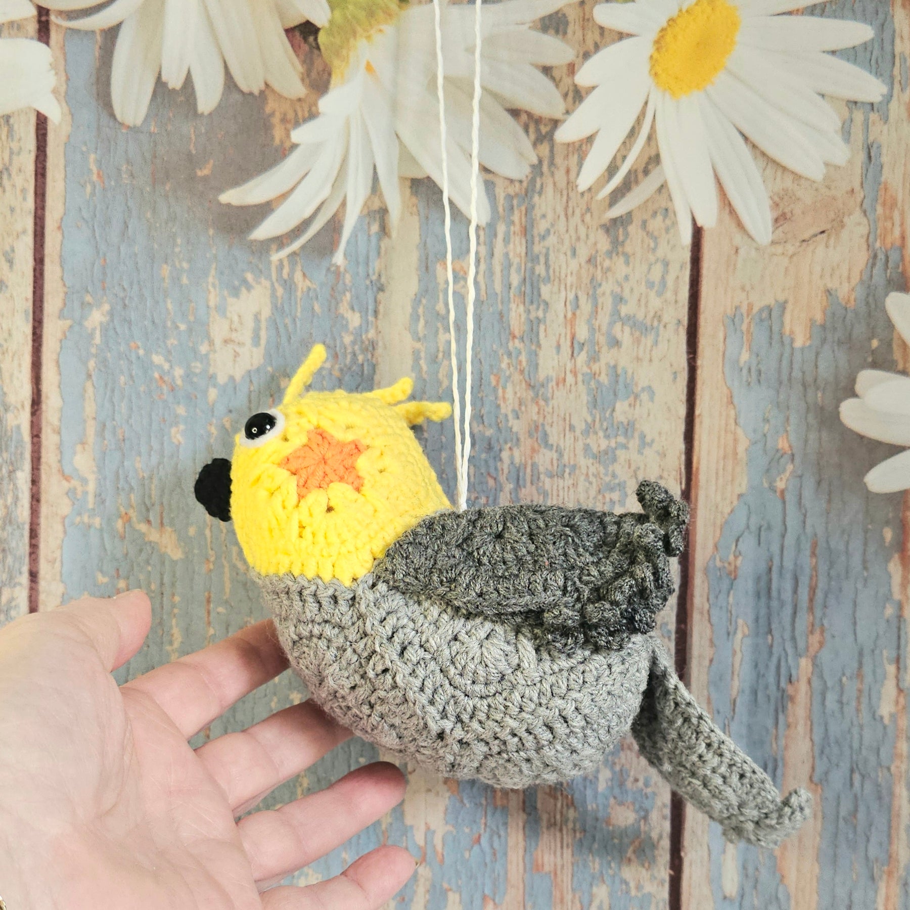 Crocheted Bird - Cockatiel