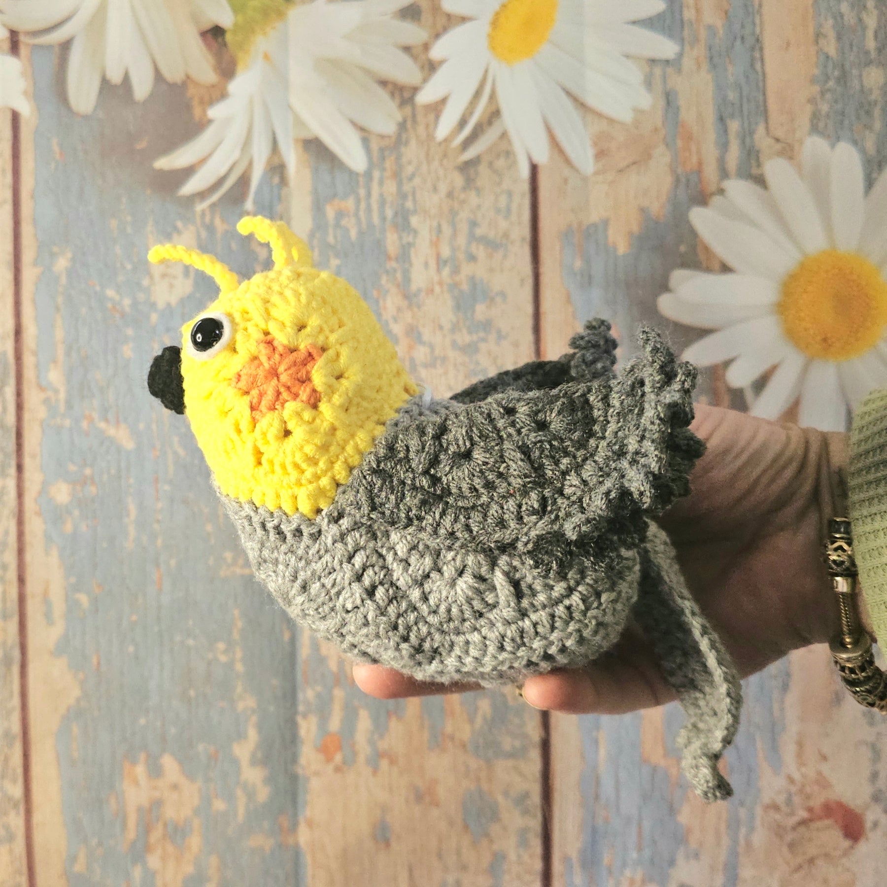 Crocheted Bird - Cockatiel