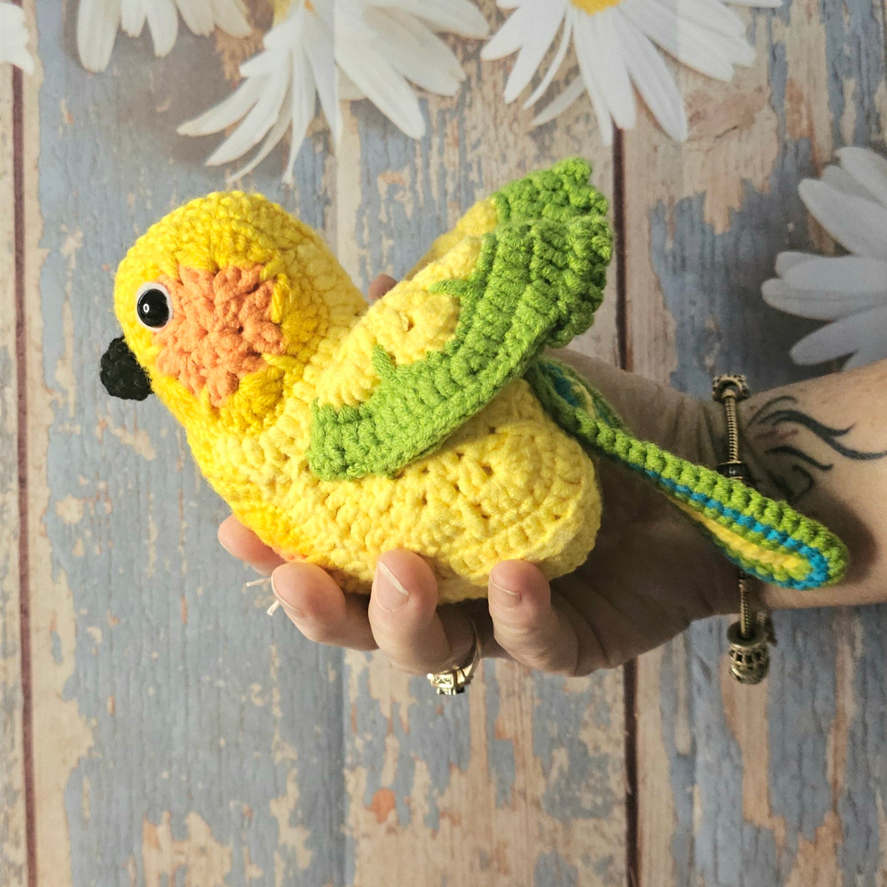 Crocheted Bird - Conure