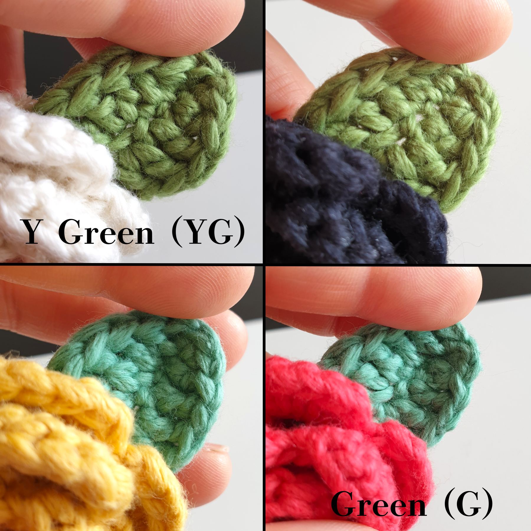 Hand Knitted Small Crochet Rose Flower + Leaf Brooch Country style - Red Yellow Black White Blue Pink (Type 2.3)