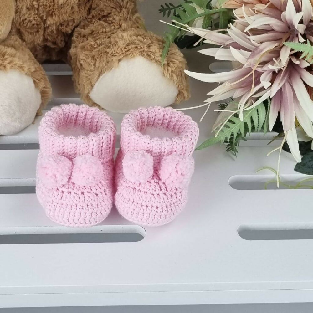 Pink Australian cotton baby Booties Gift 6