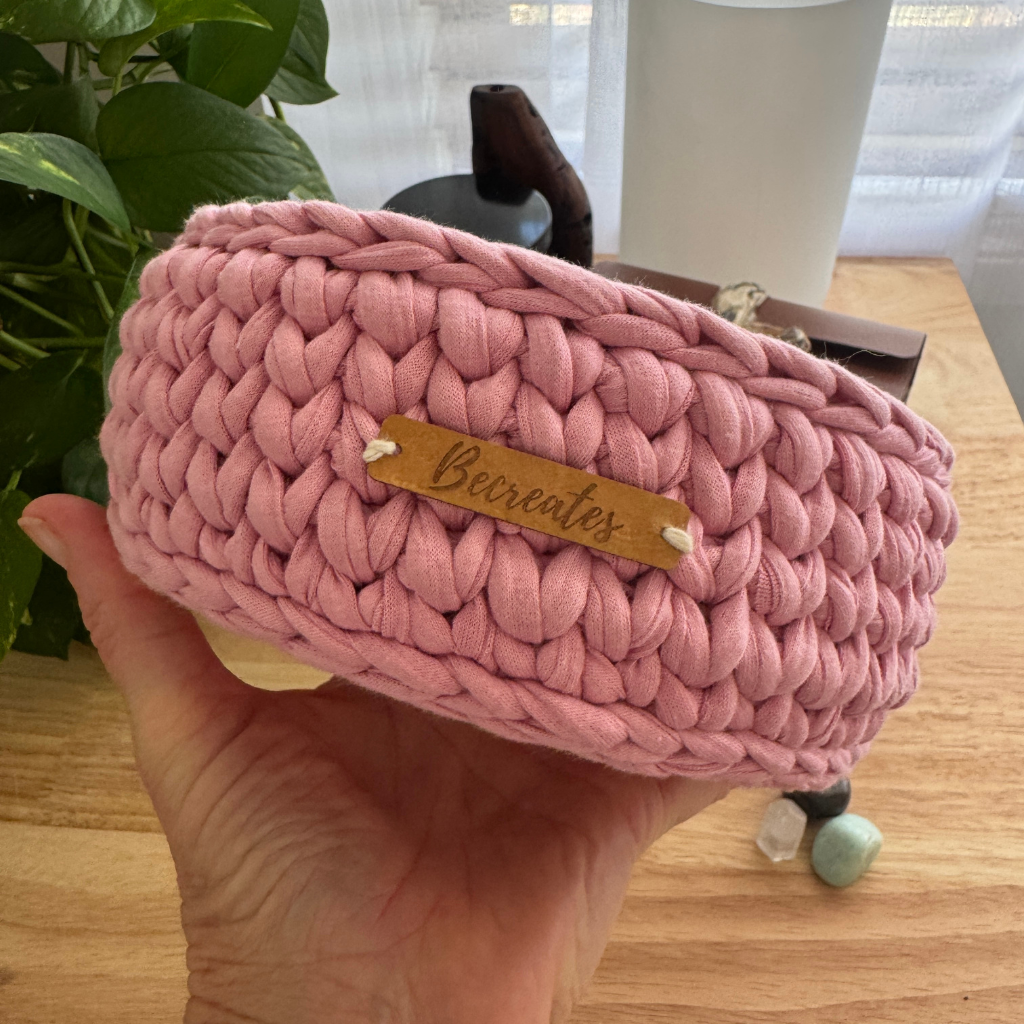 Beautiful quality handmade basket - Gorgeous Venus pink - set of 2 - durable and handy